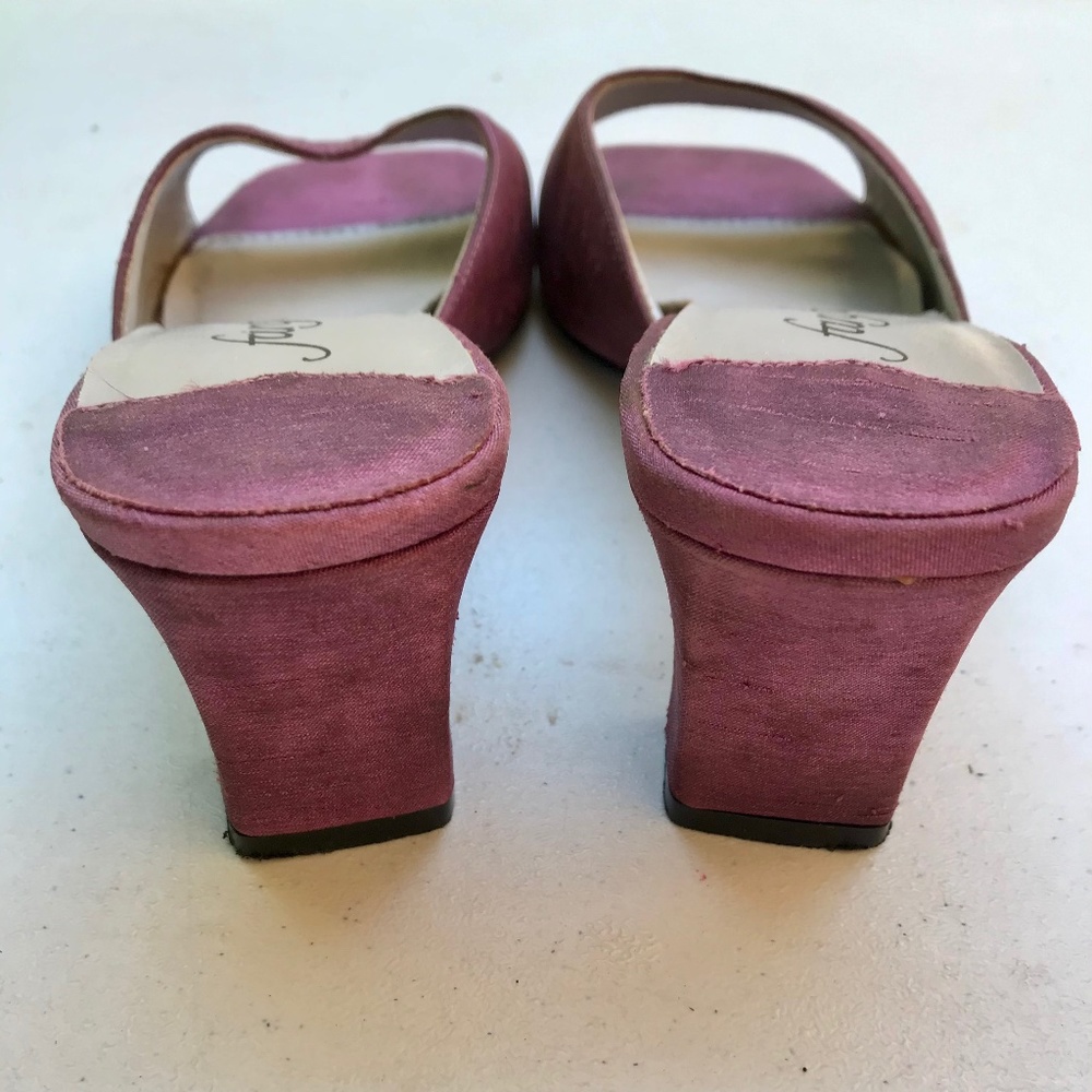 Fanfares Purple Open-Toe Heels Size 6.5 - Picture 5 of 9
